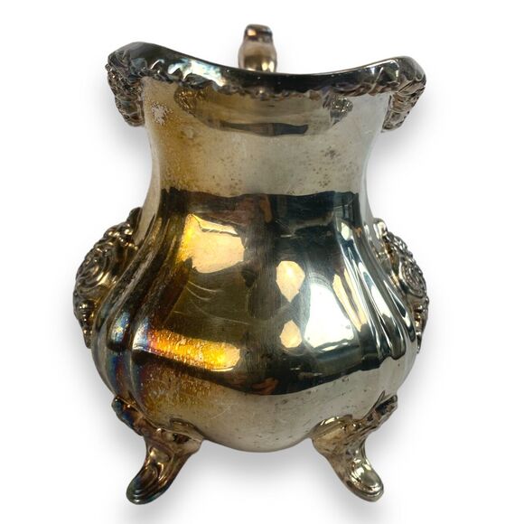 Vintage Silver Plated Unique Tea Poured Creamer C72Q‎ - Picture 4 of 8